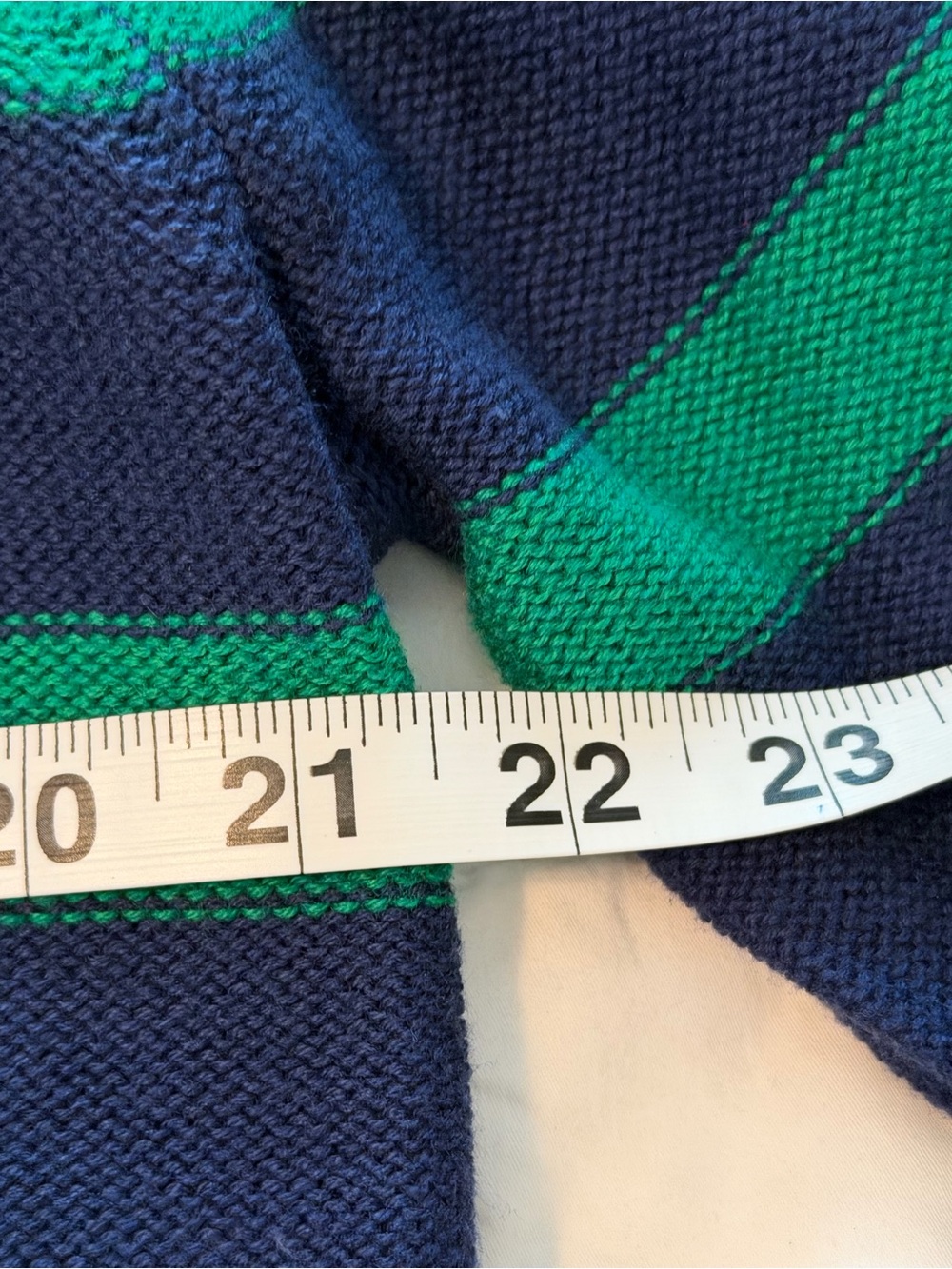 Allegra K Navy Green Striped Drop Shoulder Tunic Sweater NWT - Picture 5 of 6